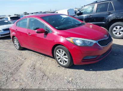 2014 KIA FORTE LX Red  Gasoline KNAFX4A60E5223713 photo #1