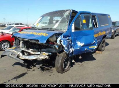 2008 FORD ECONOLINE WAGON ECONOLINE E350 SUPER DUTY Blue  Gasoline 1FBSS31L48DB20180 photo #3