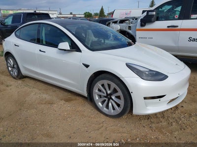 TESLA MODEL 3 2022. Lot# 30091474. VIN 5YJ3E1EB8NF163938. Photo 1
