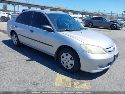 HONDA CIVIC 2005. Lot# 40074224. VIN 2HGES16165H021249. Photo 1