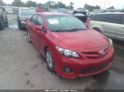 2011 Toyota Corolla red vin: 2T1BU4EE4BC707748