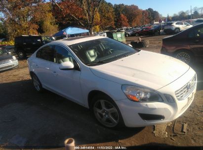 2013 Volvo S60 white vin: YV1612FS0D2210484