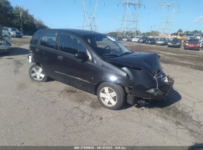 2009 Chevrolet Aveo LT in Blue - Drivers Side Profile Stock Photo