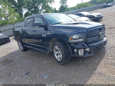 2017 Ram 1500 5.7 Sport Black Lot 111042763393 Vin 1C6RR7MT8HS864702
