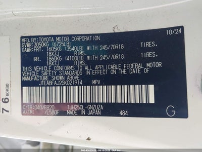 2025 TOYOTA LAND CRUISER 1958 for Auction - IAA