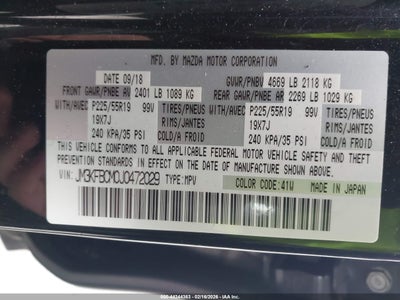 2018 MAZDA CX-5 TOURING for Auction - IAA