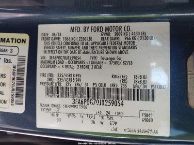 2018 FORD FUSION 9