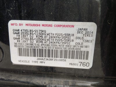 2015 MITSUBISHI OUTLANDER 9