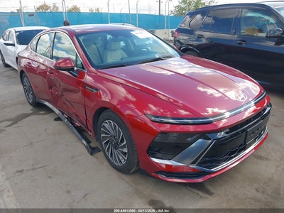 2025 Hyundai Sonata 2.0 Hybrid Sel red Lot 111044813580 Vin KMHL34JJ9SA121525