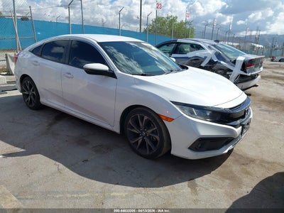 2019 Honda Civic 2.0 Sport white Lot 111044833305 Vin 2HGFC2F82KH566400