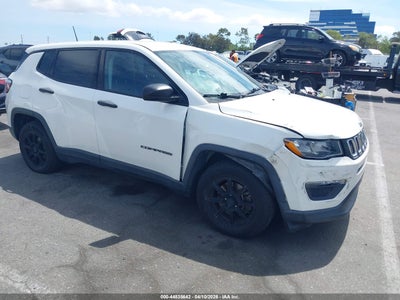 2020 Jeep Compass 2.4 Sport Fwd White Lot 111044835642 Vin 3C4NJCABXLT169308