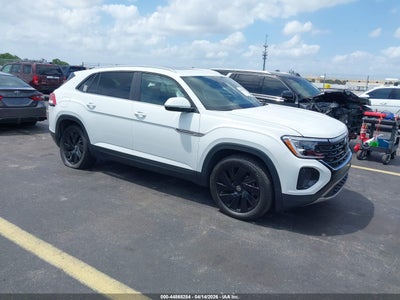 2025 Volkswagen Atlas cross sport 2.0 2.0T Se W/Technology white Lot 111044868284 Vin 1V2JE2CA6SC227649