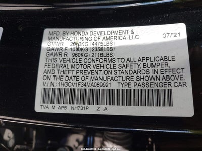 2021 HONDA ACCORD 9