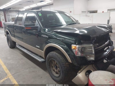 1FTFW1ET3EKE64493 2014 Ford F-150 3.5 Lariat green