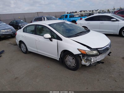 2012 Honda Civic 1.8 Hf white Lot 111044892449 Vin 2HGFB2F6XCH545328