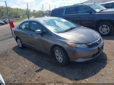 2012 Honda Civic 1.8 Lx Grey Lot 111044914546 Vin 19XFB2F54CE023392