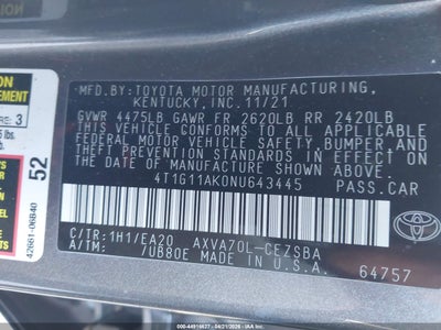 2022 TOYOTA CAMRY 9