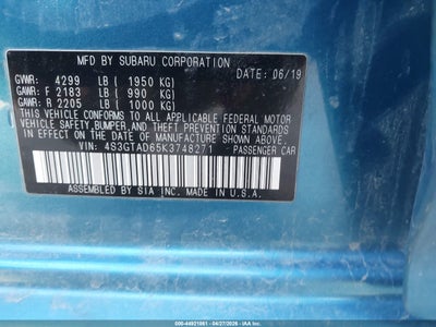 2019 SUBARU IMPREZA 9