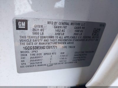 2016 CHEVROLET COLORADO 9