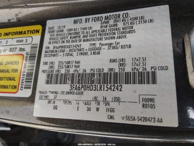 2020 FORD FUSION 9