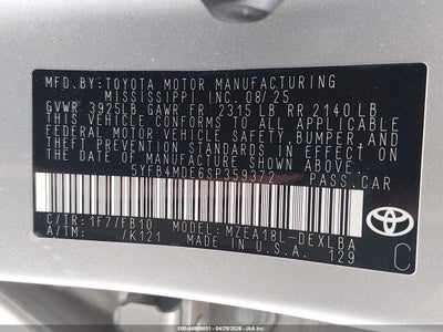 2025 TOYOTA COROLLA 9