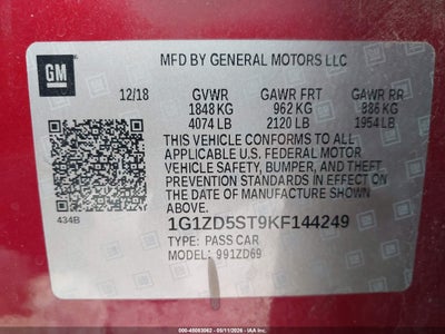 2019 CHEVROLET MALIBU 9