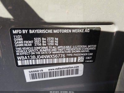 2022 BMW 530 I XDRIVE