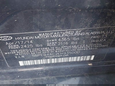 2014 HYUNDAI SONATA 9