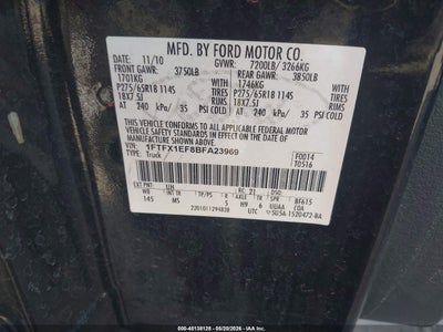2011 FORD F-150 XLT