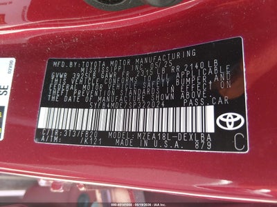 2025 TOYOTA COROLLA LE
