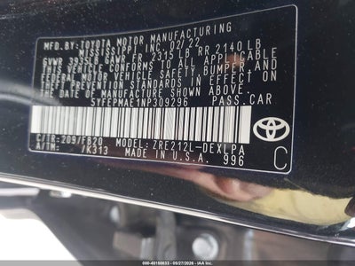 2022 TOYOTA COROLLA 9