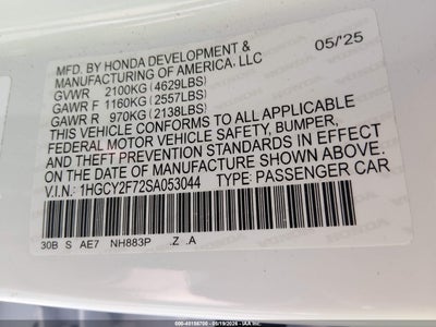 HONDA ACCORD HYBRID