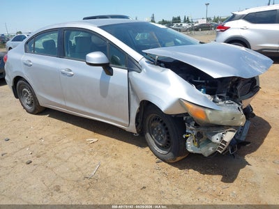 2012 Honda Civic 1.8 Lx silver Lot 111045175192 Vin 19XFB2F5XCE009495