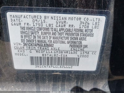 2016 NISSAN VERSA 9