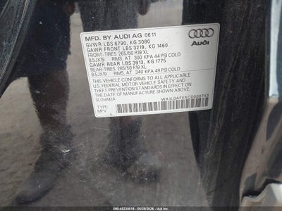 2012 AUDI Q7 3.0T PREMIUM