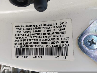 2015 HONDA CIVIC 9
