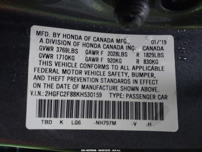 2019 HONDA CIVIC 9