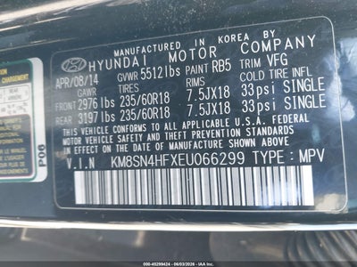 2014 HYUNDAI SANTA FE GLS