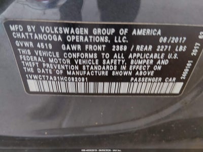 2017 VOLKSWAGEN PASSAT 9
