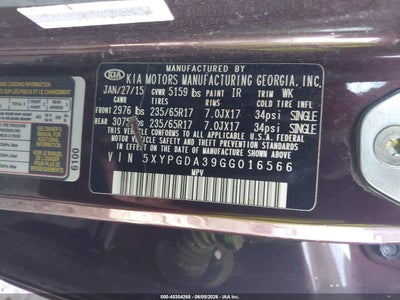 2016 KIA SORENTO 9