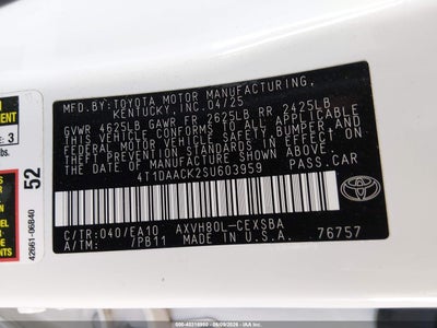 2025 TOYOTA CAMRY 9