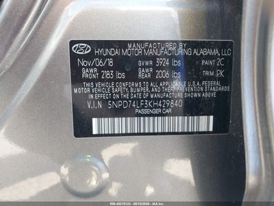 2019 HYUNDAI ELANTRA 9