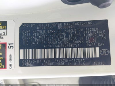 2022 TOYOTA CAMRY 9