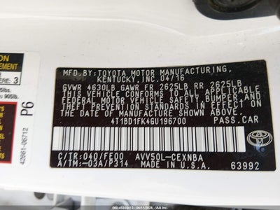 TOYOTA CAMRY HYBRID