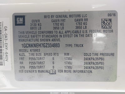 2016 CHEVROLET SILVERADO 1500 9