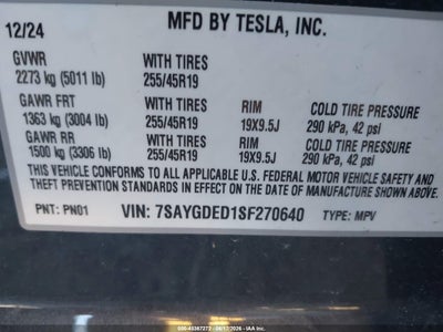 2025 TESLA MODEL Y 9