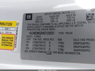 2017 CHEVROLET SILVERADO 1500 9
