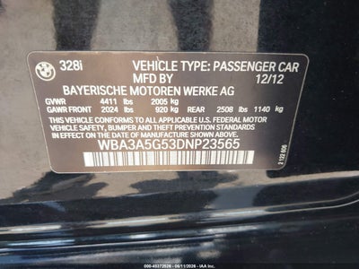 2013 BMW 328I