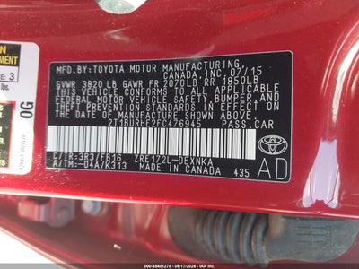 2015 TOYOTA COROLLA 9