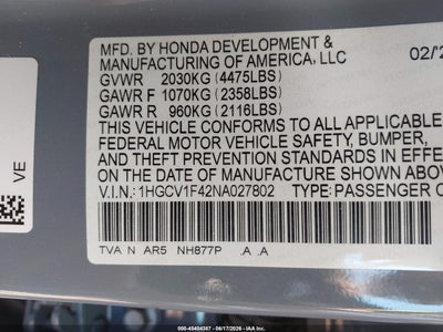 2022 HONDA ACCORD 9